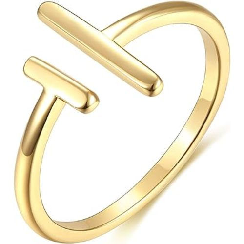 Valloey Rover 14K Gold Plated Dainty CZ Dainty Diamond Stackable Ring Eternity Bands Minimalist Jewelry Gift