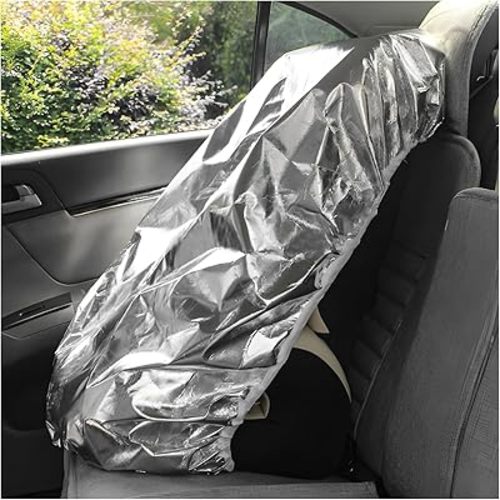 Ziciner Baby Car Seat Sun Shade Cover, Infant Auto Seats Heat Protector Keeps Baby's Carseat at Cooler Temperature, Blocks Out Heat & Sun UV Covers, Universal Baby Travel Accessories