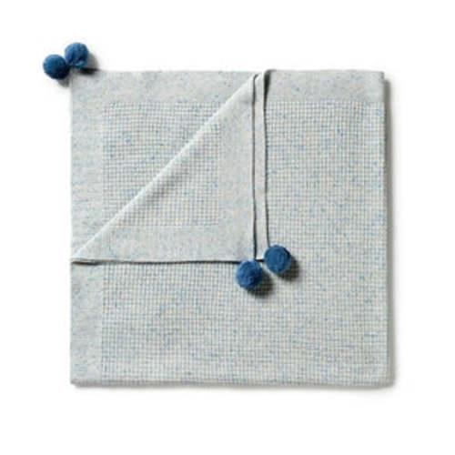 Wilson & Frenchy Knitted Fleck Blanket - Bluestone Fleck | Baby Junction