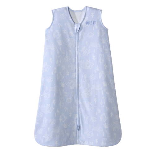 HALO SleepSack Wearable Blanket, 100% Cotton, Blue Woodland, Toddler Boys, Large, 12-18 Months