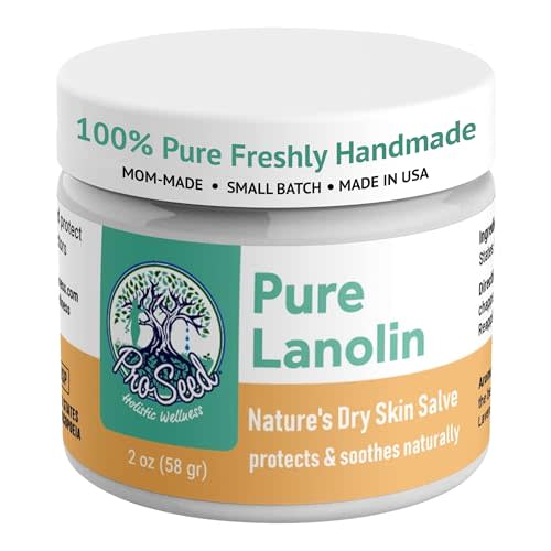 100% Pure Lanolin Cream - Handmade, Unrefined Balm for Dry & Itchy Skin, Cracked Lips, Breastfeeding, Baby Care, Moisture-Rich, Nursing Essentials & Petroleum-Free, Perfect for Hands, Face & Paw Care