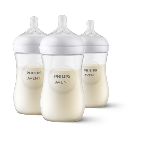 Philips Avent Natural Baby Bottle, Anti-Colic, Clear, 9oz, 3pk, SCY903/93