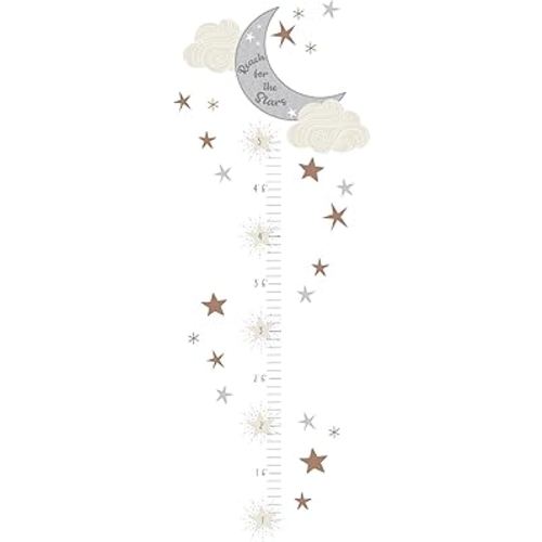 Lambs & Ivy Celestial Moon & Stars Toddler/Kids Growth Chart Wall Decal/Sticker