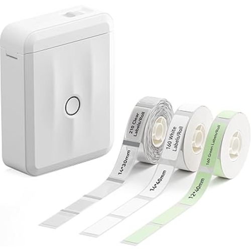 NIIMBOT Label Maker Machine Bluetooth Label Printer for School Home Office Organization, Wireless Mini Label Maker D110 Upgraded Version, Sticker Label Maker with 3Rolls Labels