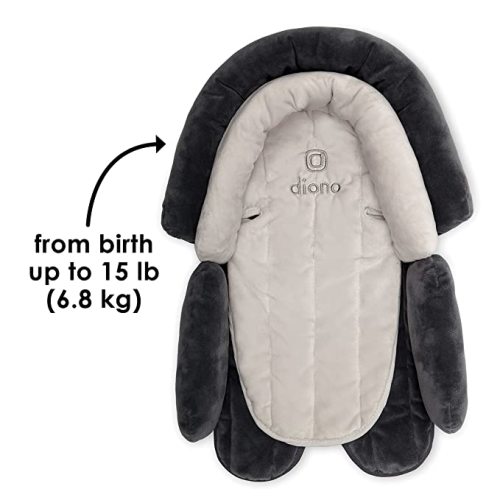 Diono Cuddle Soft 2-in-1 Baby Head Neck Body Support Pillow for Newborn Baby Super Soft Car Seat Insert Cushion, Perfect for Infant Car Seats, Convertible Car Seats, Strollers, Gray/Artic - Gray/Arctic