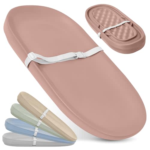 Jool Baby Waterproof Baby Changing Pad - Easy to Clean, Lightweight & Portable - Large Foam Cushion for Comfort (Rose)