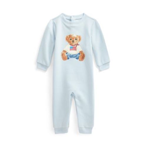 Baby Boys Polo Bear Fleece Coveralls