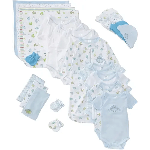Spasilk 23-Piece Essential Layette Gift Set for Newborns, Clothes for Baby Boys and Girls, Baby Shower Gifts, 0-6 Months