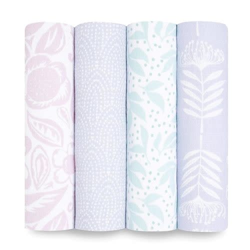 aden + anais Essentials Muslin Swaddle Blankets - 4 Pack