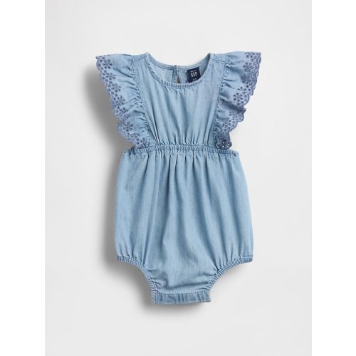 Baby Eyelet Denim One-Piece