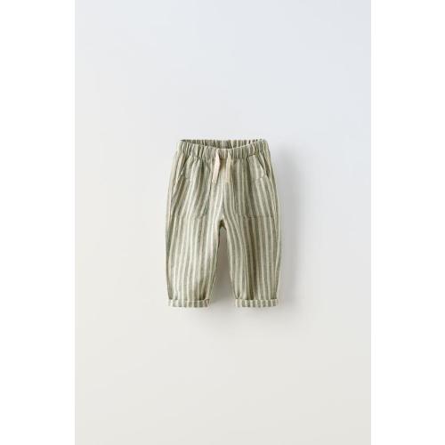 Rustic Striped Pants, 3-6 mos | Zara
