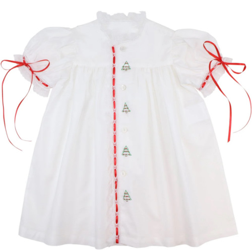 Embroidered Christmas Tree Heirloom Dress – Cecil & Lou