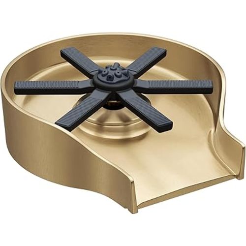 KRAUS CleanMate Glass Rinser for Kitchen Sink in Spot-Free Brushed Brass Color Finish, KGR-500SFBB