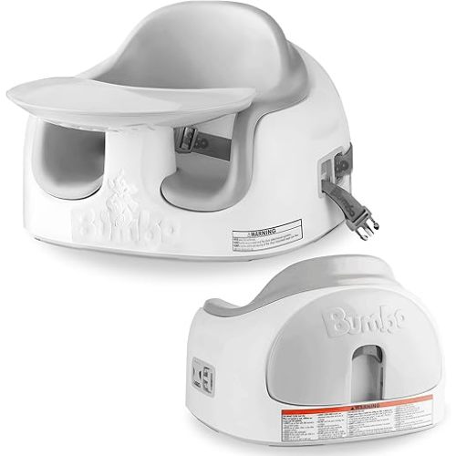 Bumbo 3-in-1 Baby Multi Seat Booster w/ Feeding Tray, 6-36 Months Old, Cool Grey