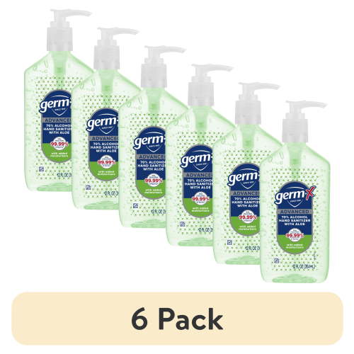 (6 pack) Germ-X Advanced Hand Sanitizer, with Aloe, 12 oz