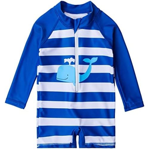 uideazone Baby Toddler Boys Zipper Rash Guard Swimsuit UPF 50+ One Piece Beach Swimwear Bathing Suits 3-36 Months