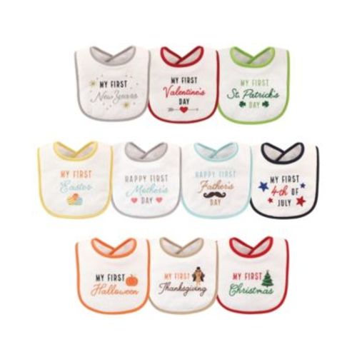Festive Holiday Bibs, 10-Pack, 10 Holidays, One Size