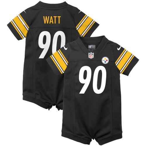 Infant Pittsburgh Steelers T.J. Watt Nike Black Game Romper Jersey