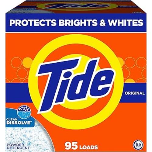 Tide Powder Laundry Detergent, Original Scent, 95 Loads, 108 oz