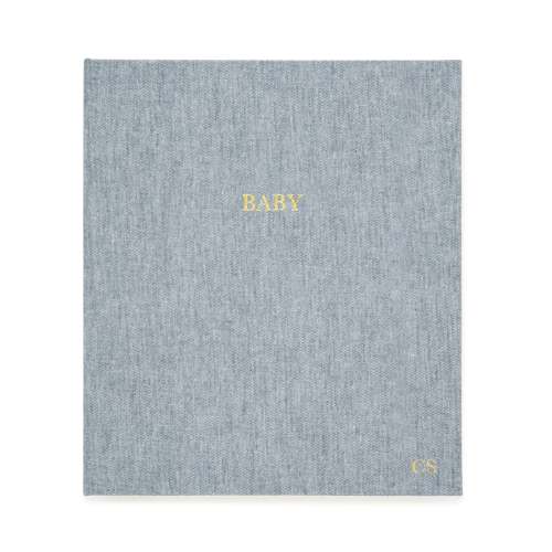 Sugar Paper Chambray Baby Book with Personalization
