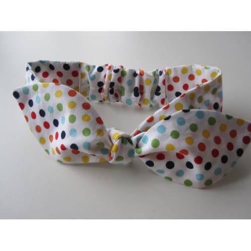 Baby headband infant headband Rainbow polka dot by LiddleBerry