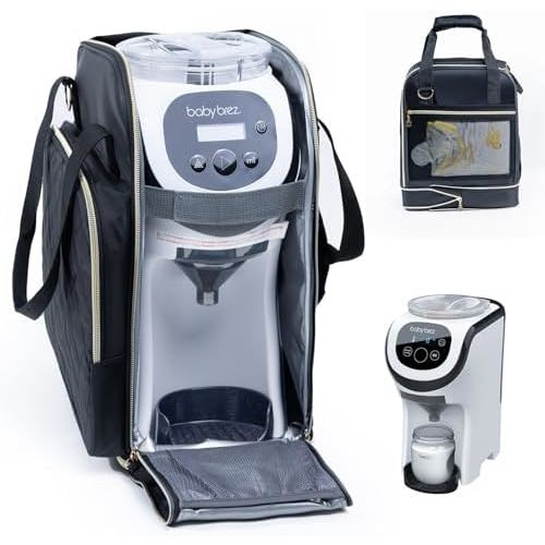 SFYBYHEART Carrying Case Compatible with Baby Brezza Formula Pro Mini Baby Formula Mixer Machine Carrying Bag - Baby Formula Mixer Travel Bag with Pockets for Baby Essential, Pumps, Baby Bottles