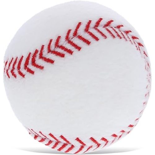 DolliBu Baseball Plush - Fluffy Soft Plush Ball for Playing Catch with Kids, Playtime Squishy Baseball Plush Toy for Girls and Boys, Stuffed Baseball Room Decor - 3 Inch