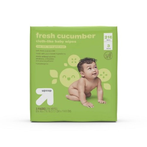 Fresh Cucumber Baby Wipes - 216ct - up & up™
