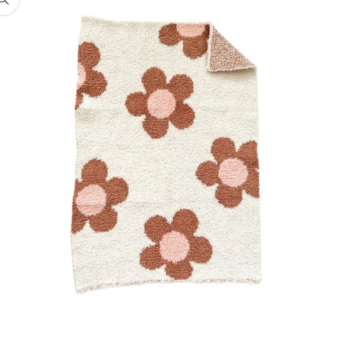 Plush Mini Blanket - Caramel Daisy