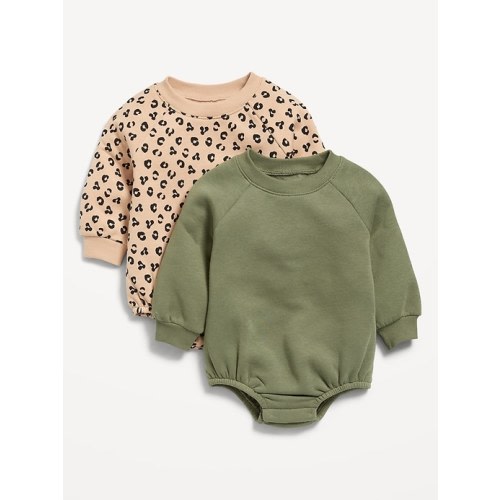Long-Sleeve Fleece One-Piece Romper 2-Pack for Baby | Old Navy