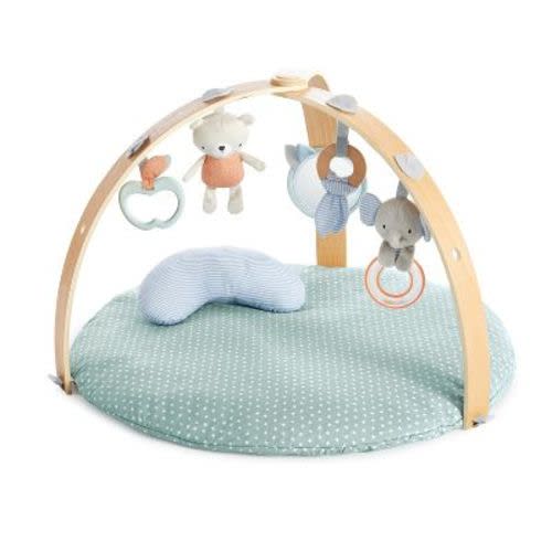 Ingenuity Cozy Spot Reversible Duvet Activity Gym With Wooden Toy Bar - Calla