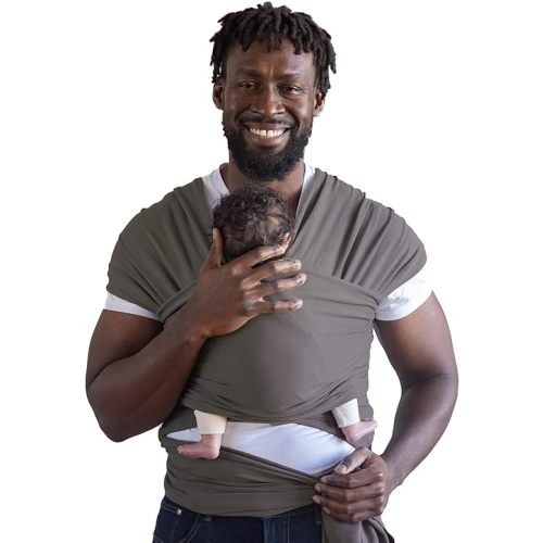Boba Baby Wrap Carrier - Original Baby Carrier Wrap Sling for Newborns - Baby Wearing Essentials - Newborn Wrap Swaddle Holder, Newborn to Toddler Infant Sling (Organic Dark Grey)