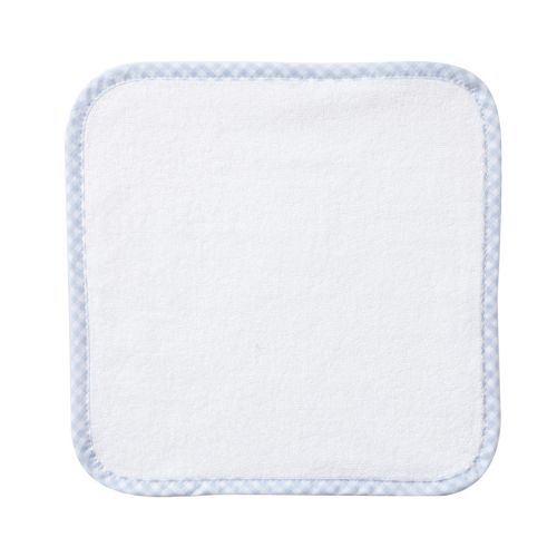 Light Blue Gingham Baby Washcloths- Set of 3