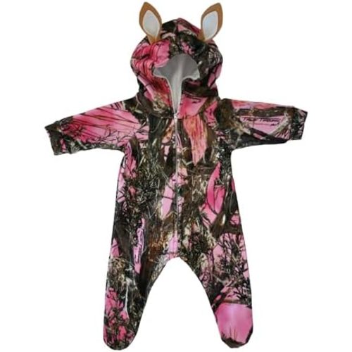 Huntsie Fleece Onesie with Hood - Camo Hoodie with Ears