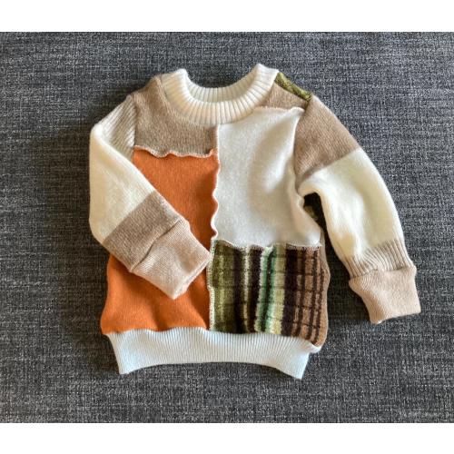 Upcycled Cashmere & Wool Patchwork Sweater Baby Boy/ Girl Sweater Gender Neutral Colors 9 Months