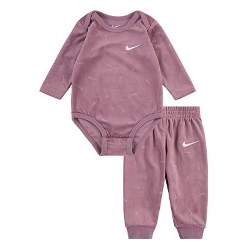 Baby Nike Velour Long Sleeve Bodysuit and Sweatpants 2-Piece Set