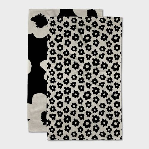 Geometry Tea Towel Set Graphite