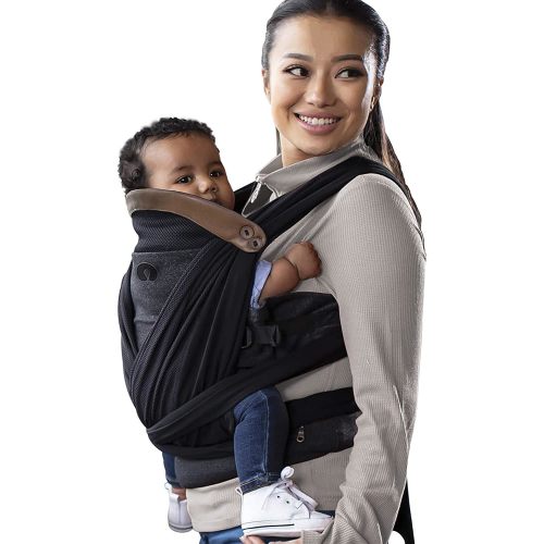 Boppy Adjust Comfit Ergonomic and Safe Baby Carrier Hip and Back Yoga Inspired Material Breathable Mesh Inserts Black from Birth to 15kg - BigaMart