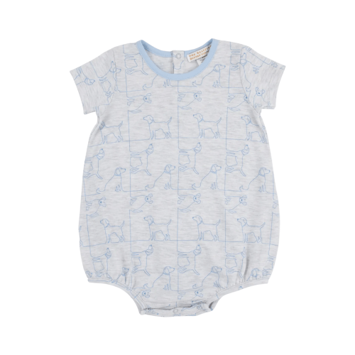 Short Sleeve Patton Play Bubble Pima Puppy Puzzle Beale Street Blue – Max + Molly