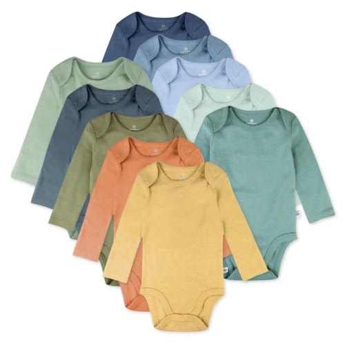 10-Pack Organic Cotton Long Sleeve Bodysuits | Honest Baby Clothing