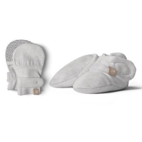 Goumi Stay On Baby Mitts & Boots Set - Storm Gray 0-3M