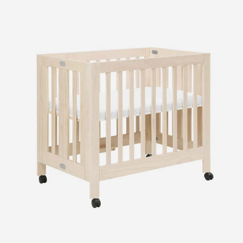 Origami Mini Crib - Washed Natural + mini crib mattress