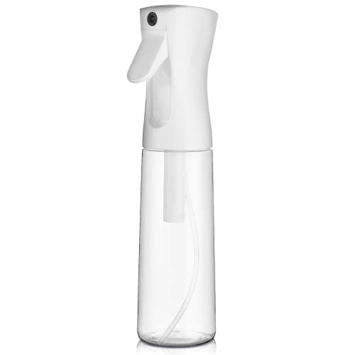 Home Spray Bottle for Hair, Continuous Empty Ultra Fine Plastic Water Mist Sprayer, For Hairstyling, Cleaning, Salons, Plants, Essential Oil Scents & More - White