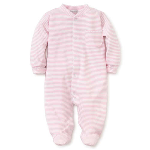 Kissy Kissy Printed Footie | Stripes Pink
