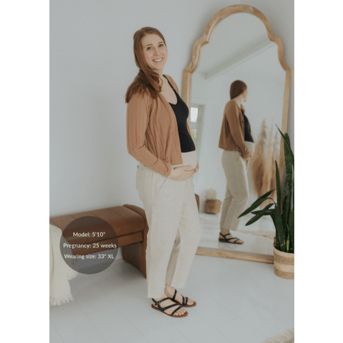 Smocked Linen Pant in| Everyday Maternity Pants | EMME