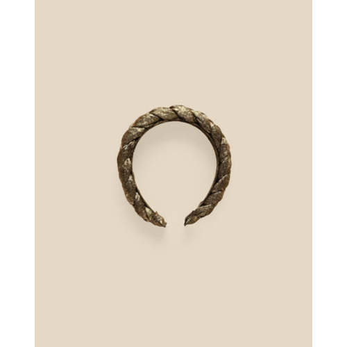 Metallic Braided Headband || Gold