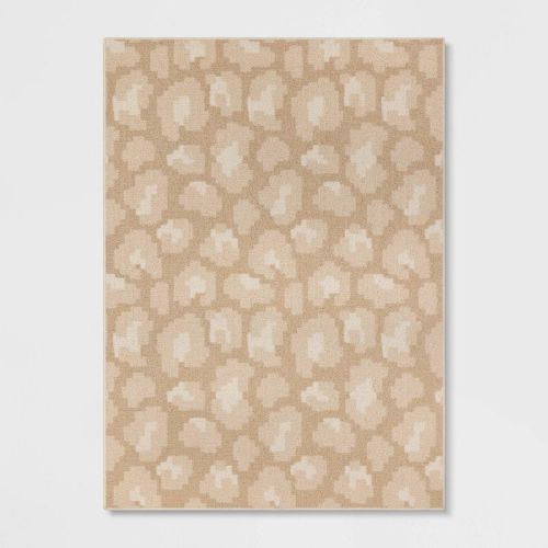 4'x5'6" Leopard Print Accent Rug Tan - Room Essentials™