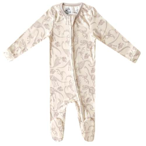 Zip-Up Footie Pajama - Jurassic Park Fossils