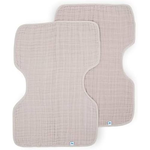 Little Unicorn Ultra-Absorbent Premium Burp Cloth 2 Pack | Soft on Baby's Skin | Larger Size | Ergonomic Design | Set of 2 (Porposie)