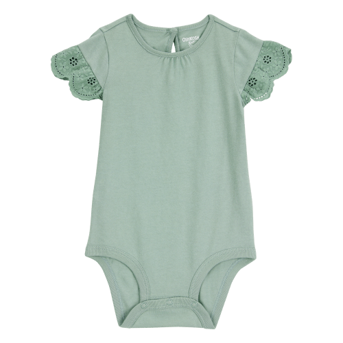 Baby Flutter Sleeves Bodysuit - Green - OshKosh | Carter's
